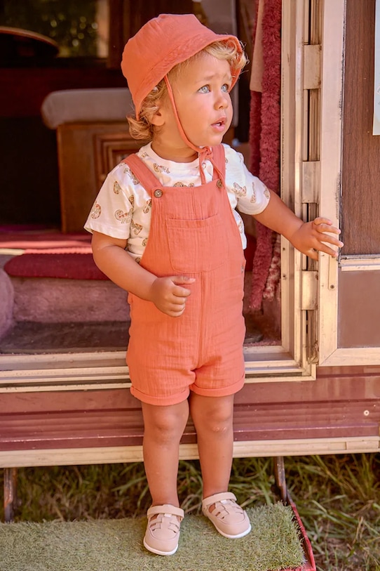 Παιδικό βαμβακερό σετ Mayoral βαμβάκι πορτοκαλί 1663.3C.Baby.PPY2