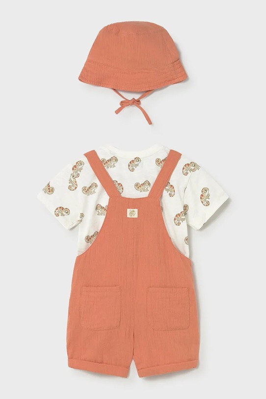 Chłopiec Mayoral komplet bawełniany dziecięcy 1663.3C.Baby.PPY2 pomarańczowy