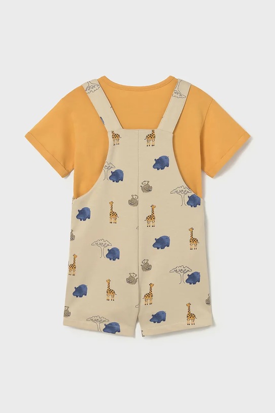 Mayoral komplet bawełniany dziecięcy 1664.3F.Baby.PPY2 żółty SS26