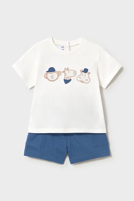 Mayoral komplet bawełniany dziecięcy nadruk granatowy 1665.3A.Baby.PPY2