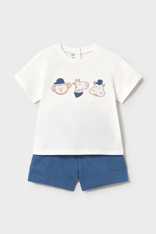 Mayoral komplet bawełniany dziecięcy nadruk granatowy 1665.3A.Baby.PPY2