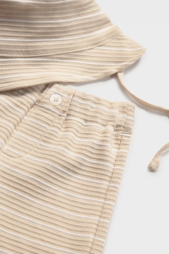 Mayoral komplet bawełniany niemowlęcy beżowy 1666.3B.Baby.PPY2