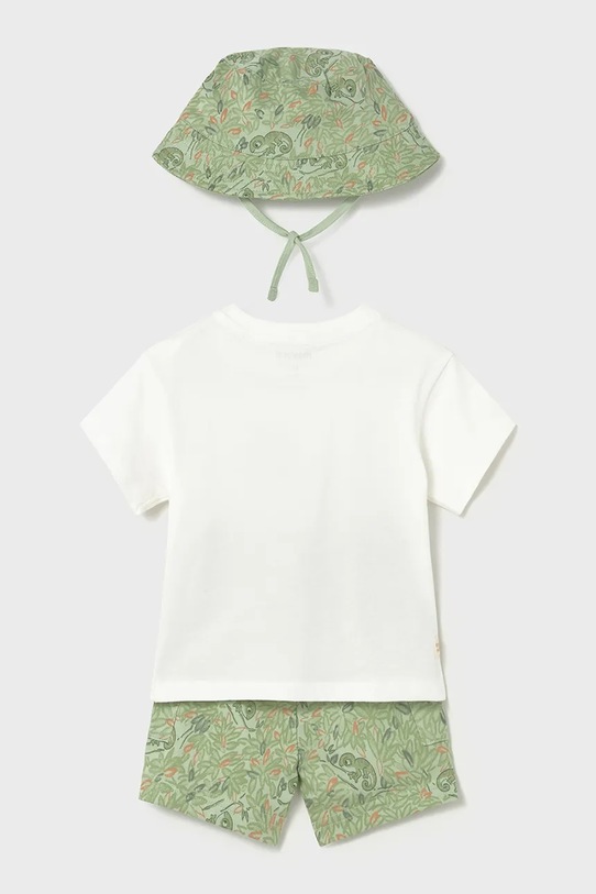 Mayoral komplet bawełniany dziecięcy 1667.3D.Baby.PPY2 zielony SS26