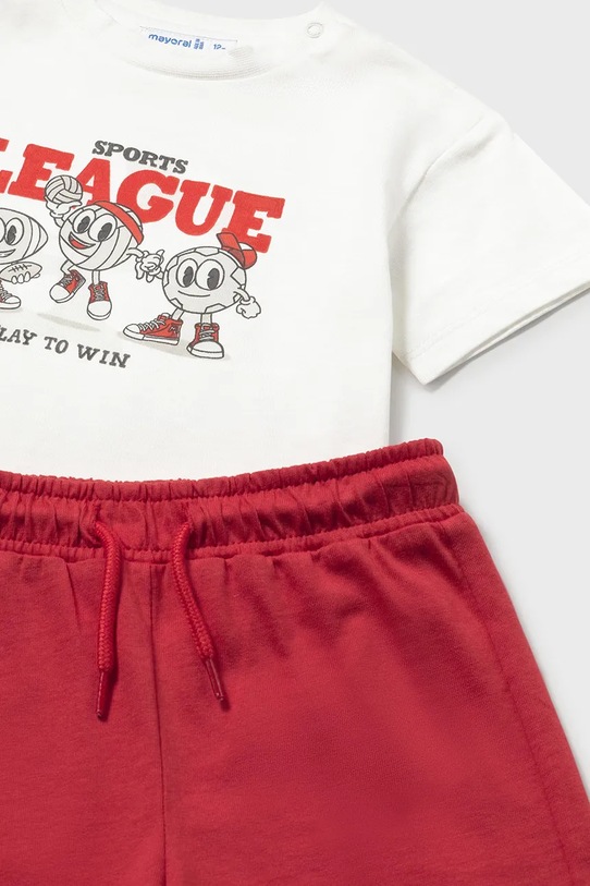 Mayoral komplet bawełniany dziecięcy czerwony 1669.3E.Baby.PPY2