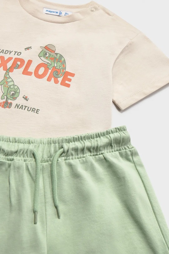 Mayoral komplet bawełniany dziecięcy zielony 1669.3E.Baby.PPY2