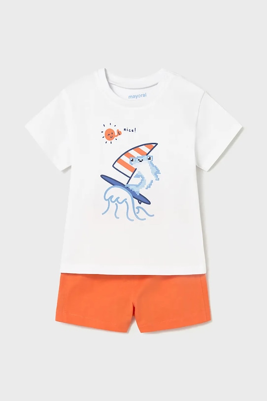 Дитячий бавовняний комплект Mayoral бавовна помаранчевий 1671.3H.Baby.PPY2