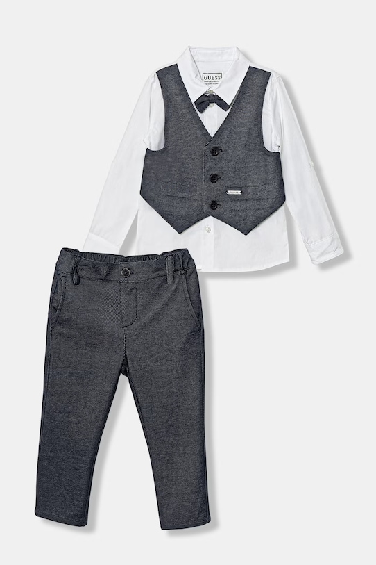 Guess komplet dziecięcy tkanina niebieski N6RG04.KCL30.PPY2