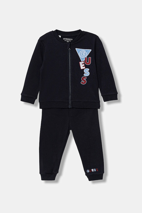 Guess komplet bawełniany niemowlęcy P6RG06.KA6W4.PPY2 granatowy SS26