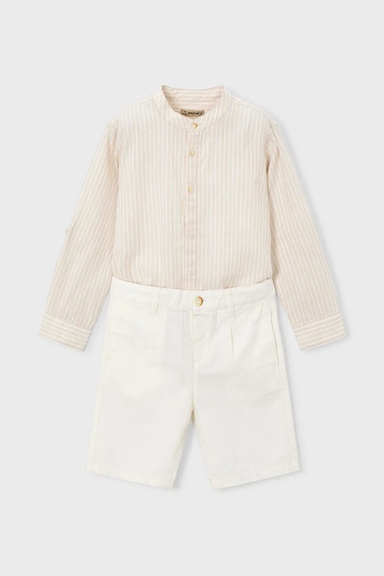 Παιδικό σετ με μια πινελιά λινό Mayoral 3216.5A.Mini.PPY2 μπεζ SS26