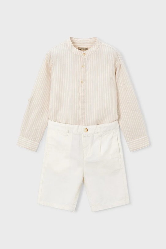 Παιδικό σετ με μια πινελιά λινό Mayoral 3216.5A.Mini.PPY2 μπεζ SS26