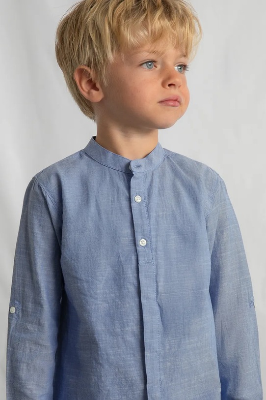 Παιδικό σετ με μια πινελιά λινό Mayoral 3216.5A.Mini.PPY2 μπλε