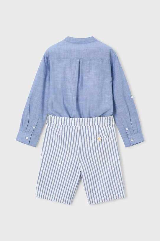 Αγορίστικα Παιδικό σετ με μια πινελιά λινό Mayoral 3216.5A.Mini.PPY2 μπλε