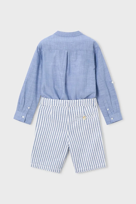 Αγορίστικα Παιδικό σετ με μια πινελιά λινό Mayoral 3216.5A.Mini.PPY2 μπλε