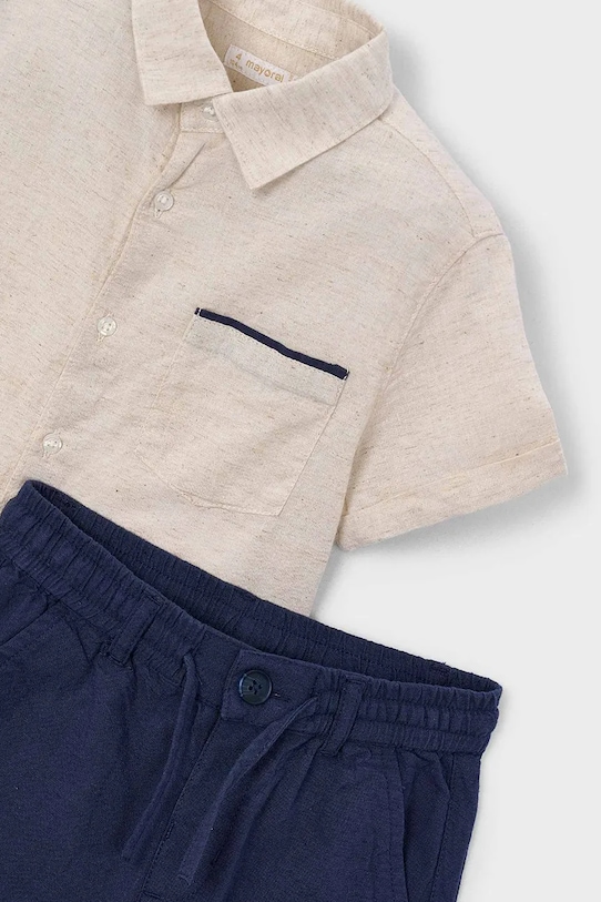 Хлопчик Дитячий комплект з домішкою льону Mayoral 3217.5B.Mini.PPY2 темно-синій