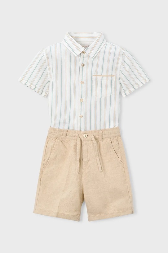 Otroški komplet z dodatkom lanu Mayoral 3217.5B.Mini.PPY2 bež SS26