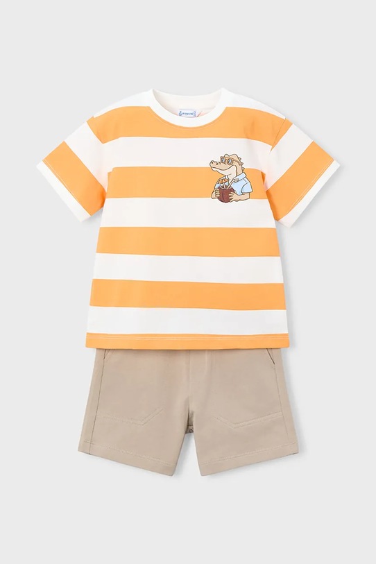 Παιδικό βαμβακερό σετ Mayoral 3602.5D.Mini.PPY2 πορτοκαλί SS26