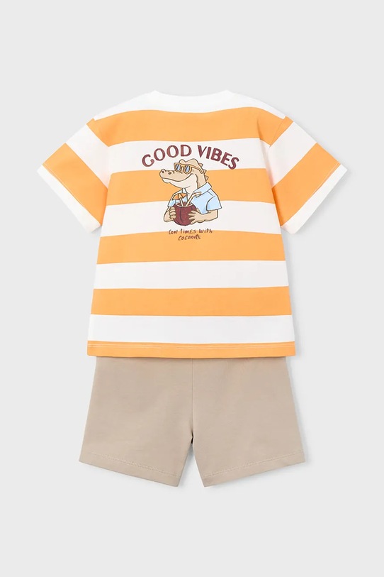 Αγορίστικα Παιδικό βαμβακερό σετ Mayoral 3602.5D.Mini.PPY2 πορτοκαλί