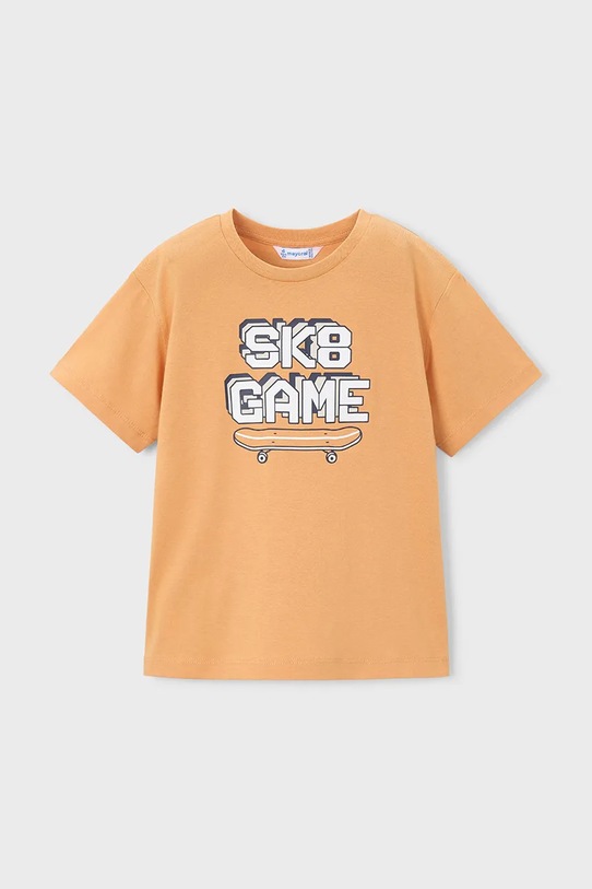 Mayoral komplet bawełniany dziecięcy 3604.5E.Mini.PPY2 pomarańczowy SS26