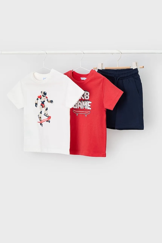 Дитячий бавовняний комплект Mayoral бавовна червоний 3604.5E.Mini.PPY2