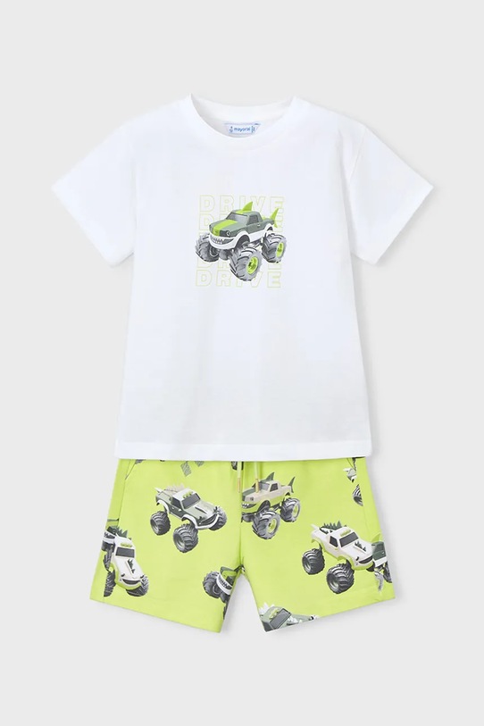 Παιδικό βαμβακερό σετ Mayoral 3607.5G.Mini.PPY2 πράσινο SS26