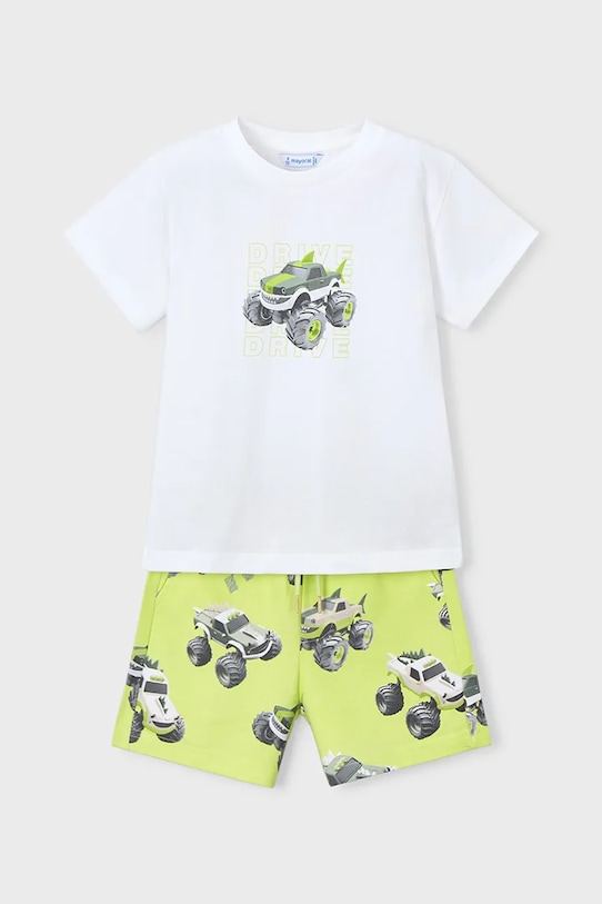 Παιδικό βαμβακερό σετ Mayoral 3607.5G.Mini.PPY2 πράσινο SS26