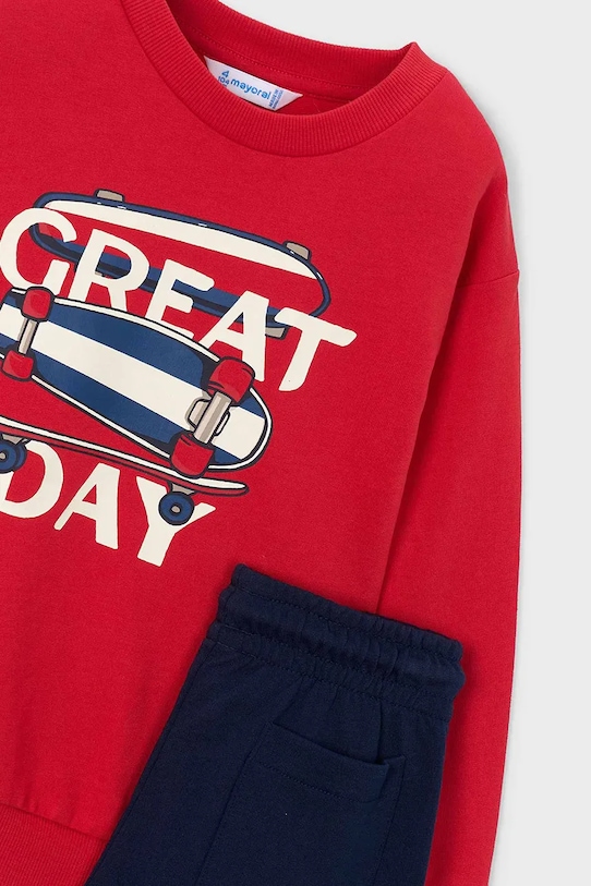 Chłopiec Mayoral dres bawełniany dziecięcy 3882.5D.Mini.PPY2 czerwony