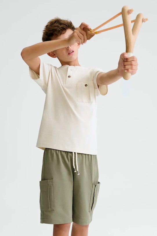 Pamučna dječja trenirka Mayoral pletivo zelena 6686.7C.Junior.PPY2