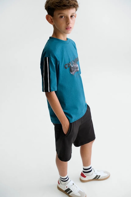 Παιδικό βαμβακερό σετ Mayoral στάμπα τιρκουάζ 6687.7D.Junior.PPY2