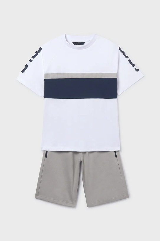 Mayoral komplet bawełniany dziecięcy 6688.7E.Junior.PPY2 biały SS26