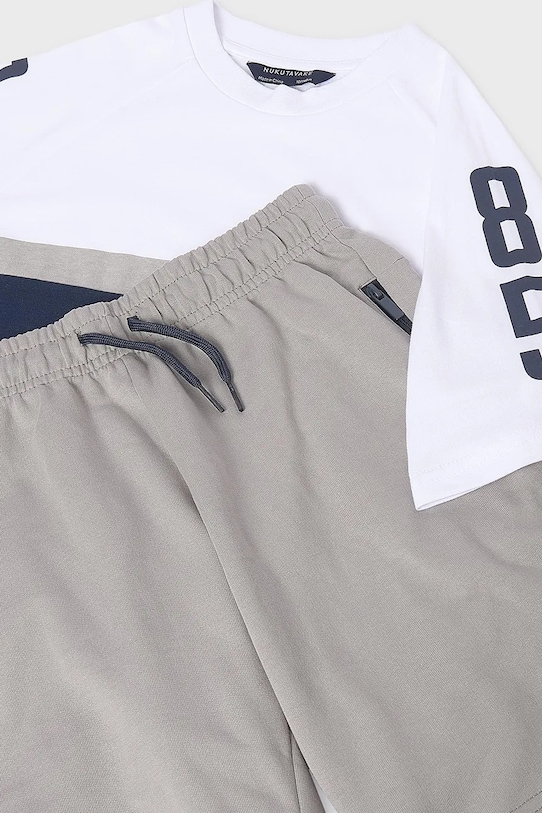 Mayoral komplet bawełniany dziecięcy biały 6688.7E.Junior.PPY2