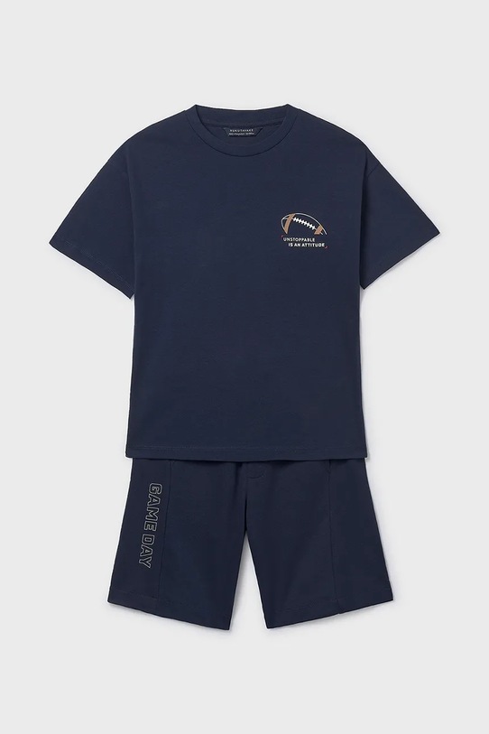 Παιδικό βαμβακερό σετ Mayoral 6689.7E.Junior.PPY2 σκούρο μπλε SS26