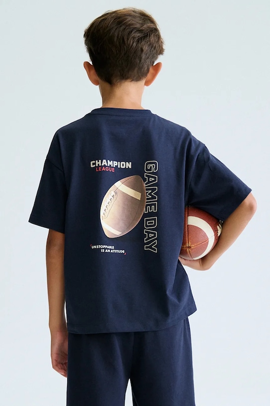 Mayoral komplet bawełniany dziecięcy 6689.7E.Junior.PPY2 granatowy