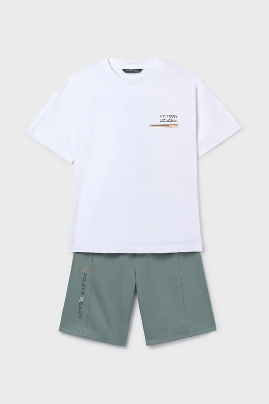 Mayoral komplet bawełniany dziecięcy 6689.7E.Junior.PPY2 zielony SS26