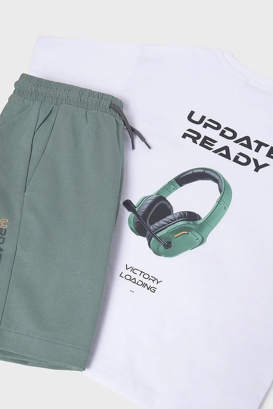 Παιδικό βαμβακερό σετ Mayoral πράσινο 6689.7E.Junior.PPY2