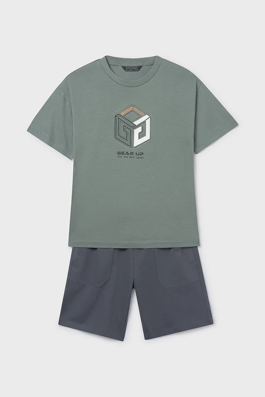 Παιδικό βαμβακερό σετ Mayoral 6690.7F.Junior.PPY2 πράσινο SS26