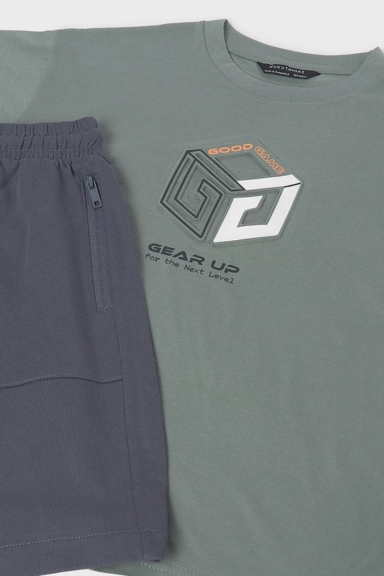 Παιδικό βαμβακερό σετ Mayoral πράσινο 6690.7F.Junior.PPY2