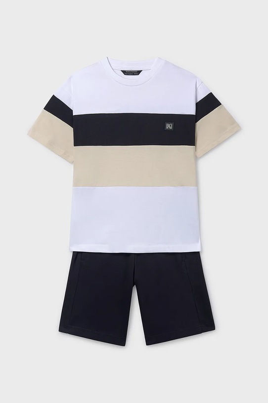 Mayoral komplet bawełniany dziecięcy nadruk czarny 6691.7G.Junior.PPY2