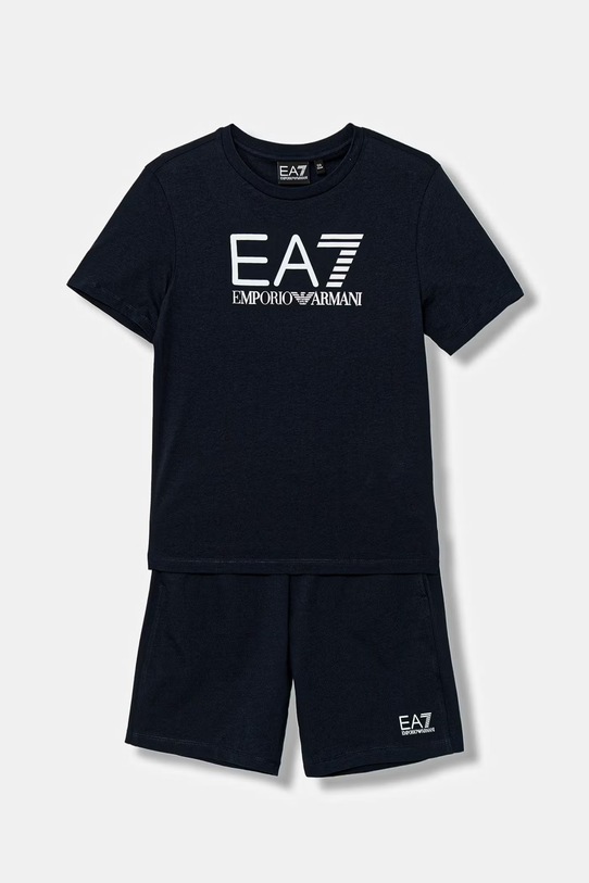 EA7 Emporio Armani komplet bawełniany dziecięcy nadruk granatowy 7B000302.AF10375