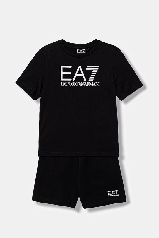 EA7 Emporio Armani komplet bawełniany dziecięcy nadruk czarny 7B000302.AF10375