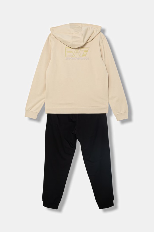 EA7 Emporio Armani dres dziecięcy bawełniany 7B000301.AF13512 beżowy SS26