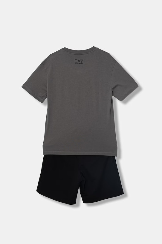 EA7 Emporio Armani komplet dziecięcy bawełniany 7B000267.AF12874 szary SS26