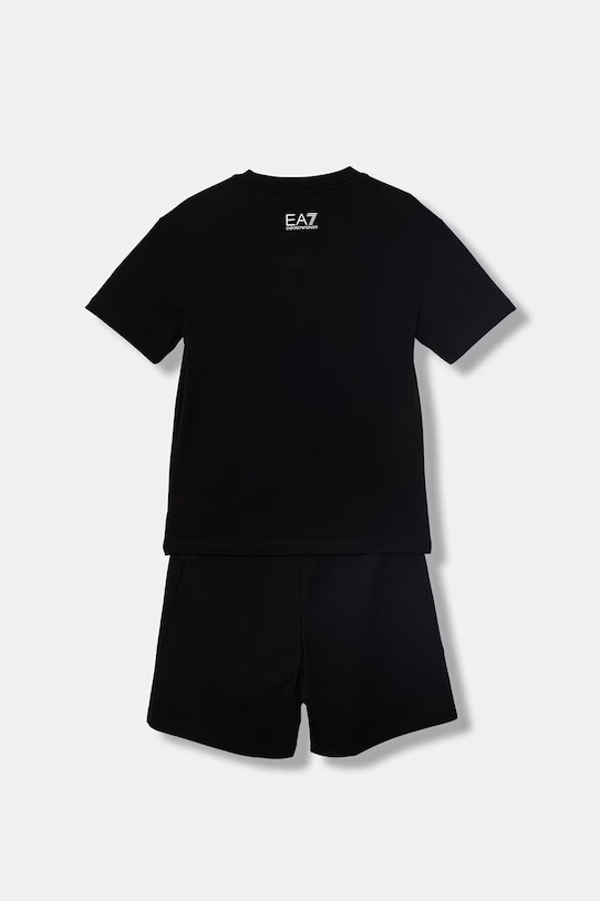 EA7 Emporio Armani komplet dziecięcy bawełniany 7B000267.AF12874 czarny SS26