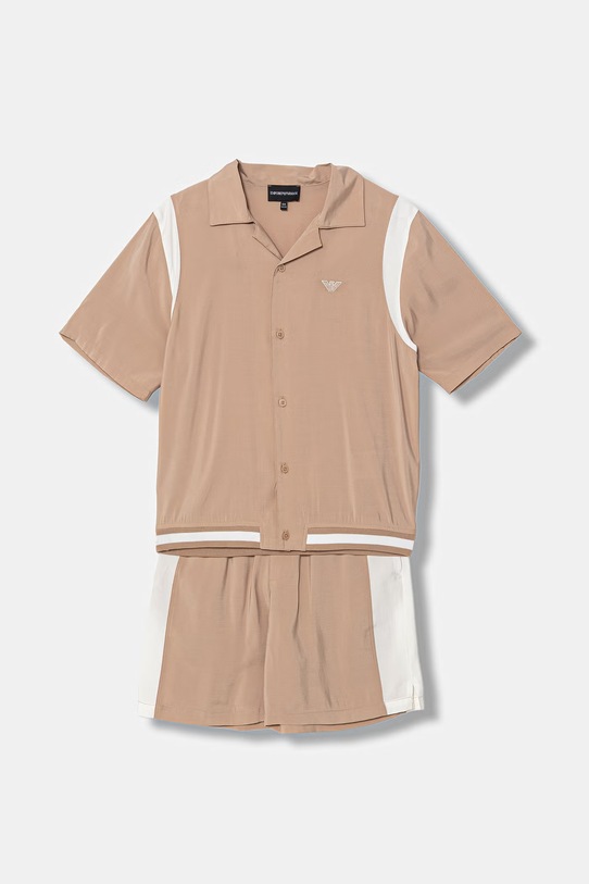 Emporio Armani komplet dziecięcy aplikacja beżowy EB001042.AF20699