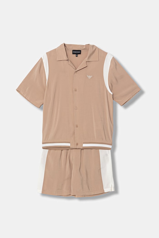 Emporio Armani komplet dziecięcy aplikacja beżowy EB001042.AF20699
