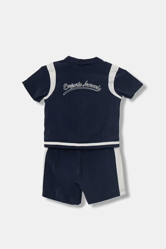 Emporio Armani komplet codzienny niemowlęcy z wiskozy EB001115.AF20699 granatowy SS26