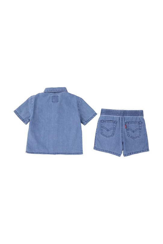 Levi's komplet bawełniany niemowlęcy WESTERN LT WT DENIM SHORT 6EP623 niebieski SS26