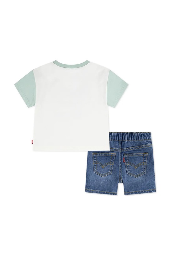 Levi's komplet niemowlęcy PALM TREE TEE & DENIM SET 6EP708 beżowy SS26