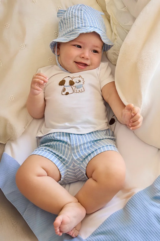 Mayoral Newborn komplet niemowlęcy tkanina niebieski 1276.1C.Newborn.PPY2