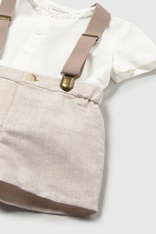 Мальчик Комплект с добавлением льна для младенцев Mayoral Newborn 1278.1K.Newborn.PPY2 бежевый