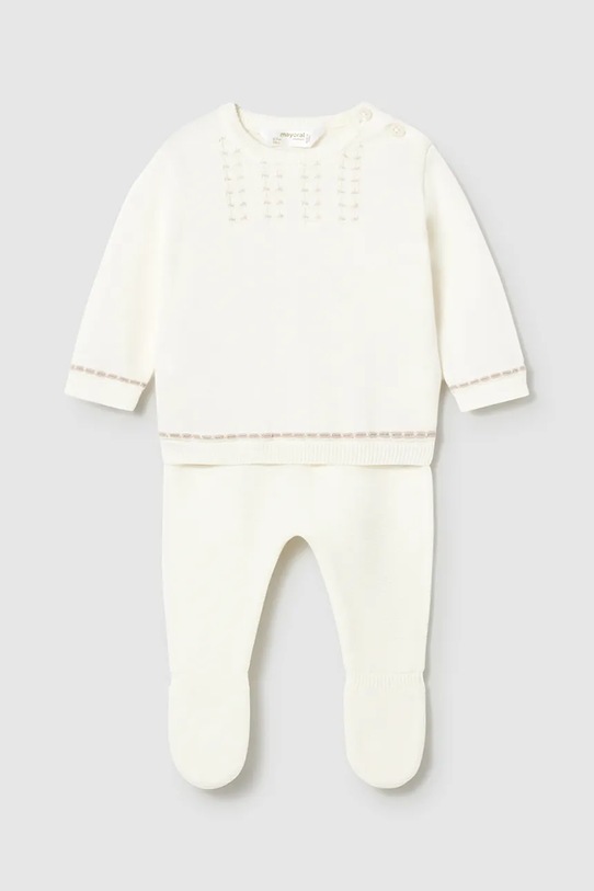 Βρεφικό βαμβακερό σετ Mayoral Newborn απλικέ λευκό 1502.1D.Newborn.PPY2